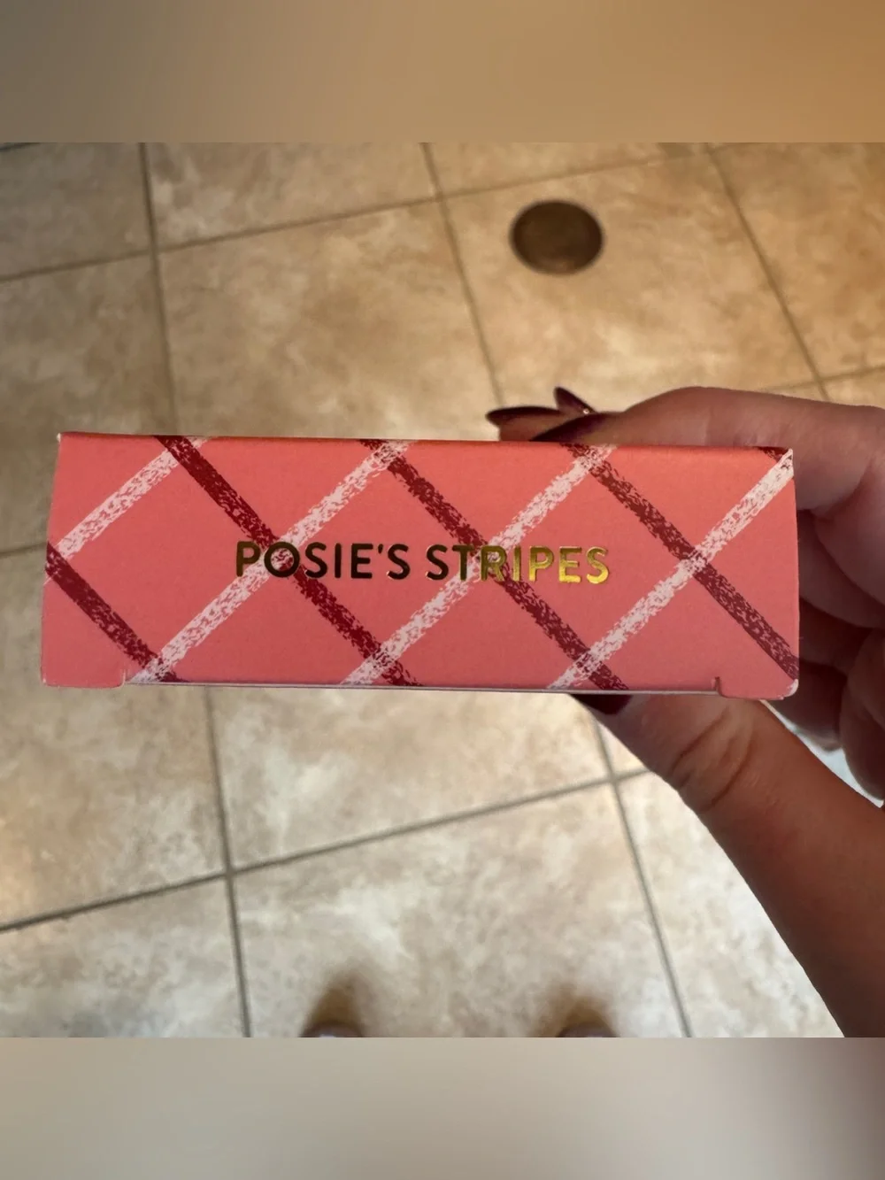 NIB Red Aspen Posie’s Stripes Press-On Nail Dashes